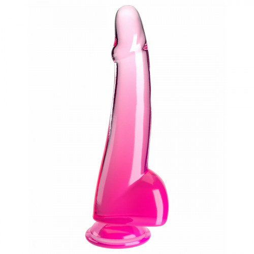 Realistické dildo Pipedream King Cock Clear TPE Ružová