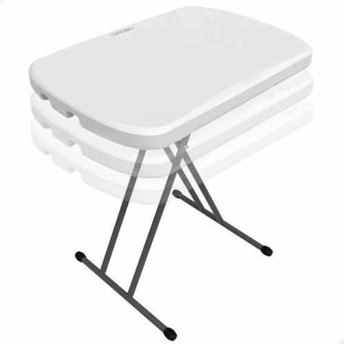 Skladací Stolík Lifetime 66 x 71 x 46 cm Biela Oceľ HDPE