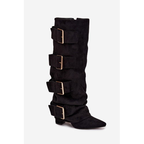 Čižmy na vysokom opätku model 217203 Step in style Čižmy na vysokom opätku model 217203 Step in style