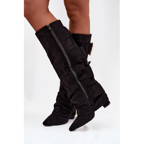 Čižmy na vysokom opätku model 217203 Step in style Čižmy na vysokom opätku model 217203 Step in style