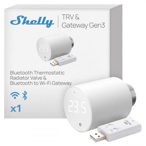 Termostat Shelly SHELLY BLU TRV Biela