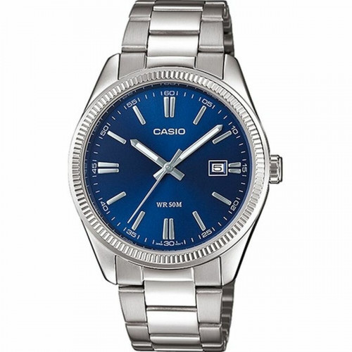 Pánske hodinky Casio DATE Nerezová oceľ Analógové Kremeň Striebristý (Ø 38,5 mm)