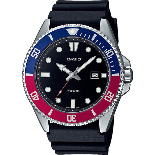 Pánske hodinky Casio DIVER DATE 200M - BLACK Čierna (Ø 44 mm)