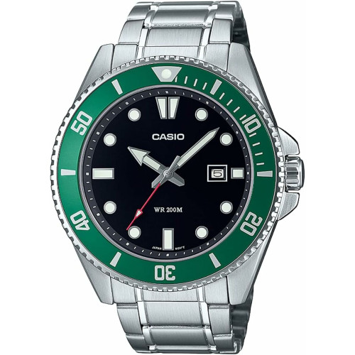 Pánske hodinky Casio DIVER DATE 200M - BLACK Čierna Striebristý (Ø 44 mm) (Ø 46 mm)