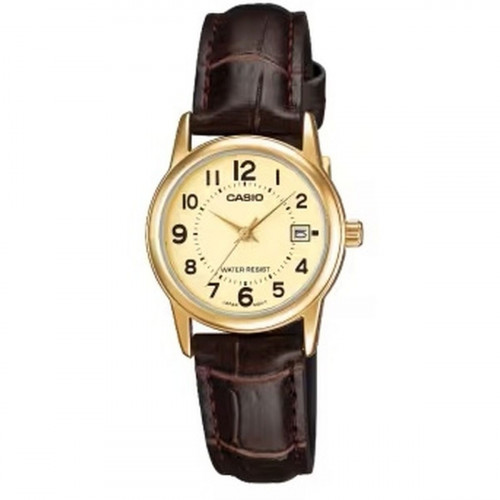Dámske hodinky Casio LADY DATE LEATHER - GOLD (Ø 31 mm)