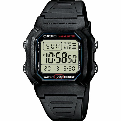 Pánske hodinky Casio DIVER -ILLUMINATOR 10 YEARS BATTERY Čierna (Ø 37 mm)