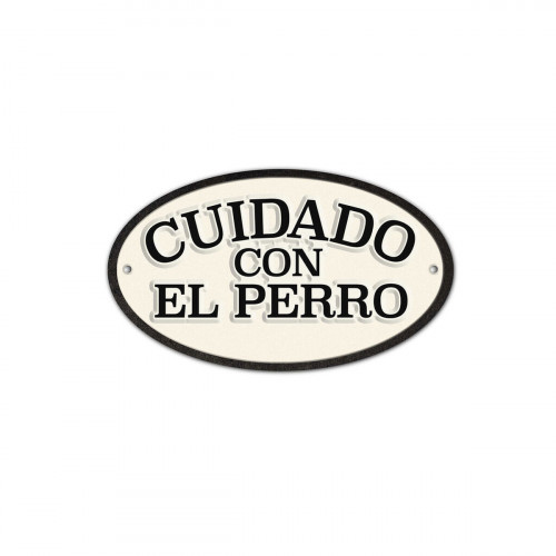 Odznak Magnet & Steel Cuidado con el Perro 16,3 x 9,5 cm