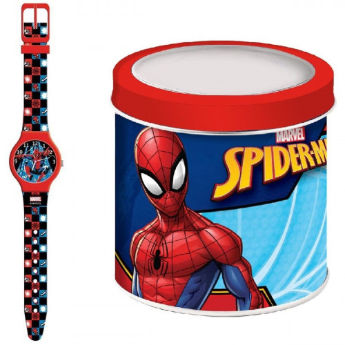 Hodinky pre najmenšie deti Spider-Man SPIDERMAN - TIN WATCH (Ø 33 mm)