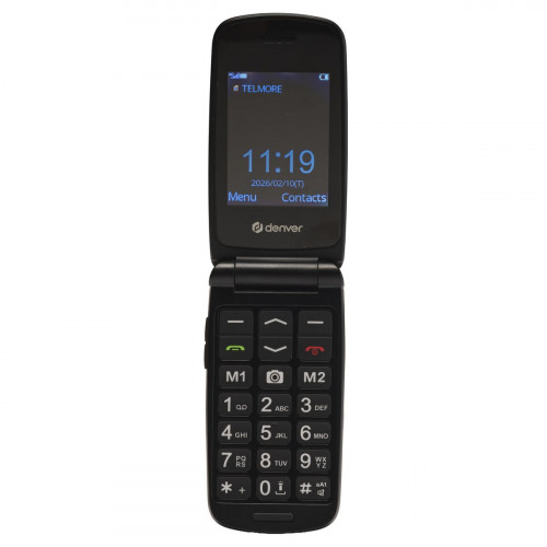 Tlačítkový mobilný telefón Denver Electronics BAS-24800L Čierna 2,4” QVGA