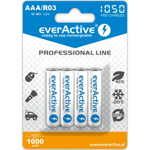 Dobíjacie Batérie EverActive EVHRL03-1050 1,2 V AAA