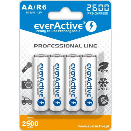 Dobíjacie Batérie EverActive EVHRL6-2600 2500 mAh 1,2 V
