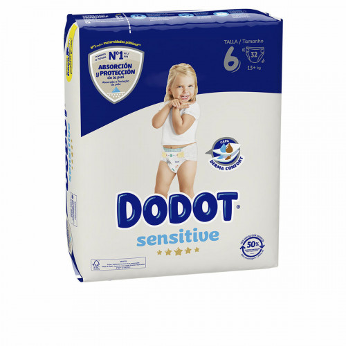 Jednorázové plienky Dodot Sensitive 6 +13 kg (32 kusov)