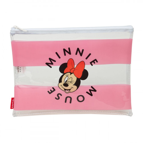 Nepremokavá taška Minnie Mouse Beach Ružová Transparentná