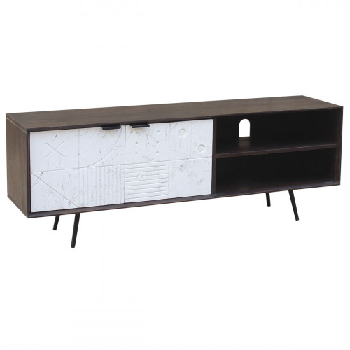 Skrinka na Tv , televízor DKD Home Decor Tmavo hnedá 140 x 35 x 50 cm Mangové drevo