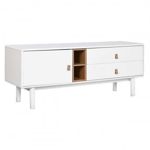 Skrinka na Tv , televízor Home ESPRIT Biela Prírodná Polypropylén Drevo MDF 140 x 40 x 55 cm