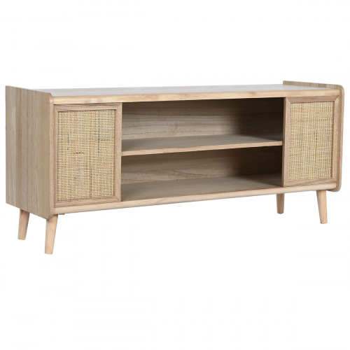 Skrinka na Tv , televízor Home ESPRIT Prírodná Ratan Drevo z Paulonie 120 x 35 x 54 cm