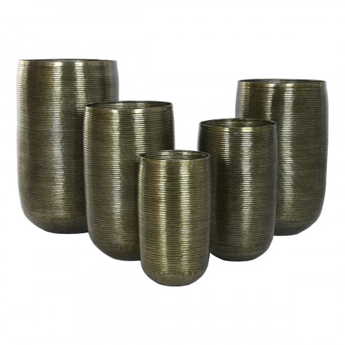 Kvetináč Home ESPRIT Medený Aluminium Moderný 50 x 50 x 89 cm 51,5 x 51,5 x 91 cm (5 kusov)