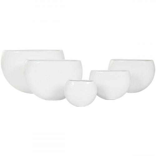 Kvetináč Home ESPRIT Biela Aluminium 54 x 24 x 36 cm 54 x 25 x 36 cm (5 kusov)