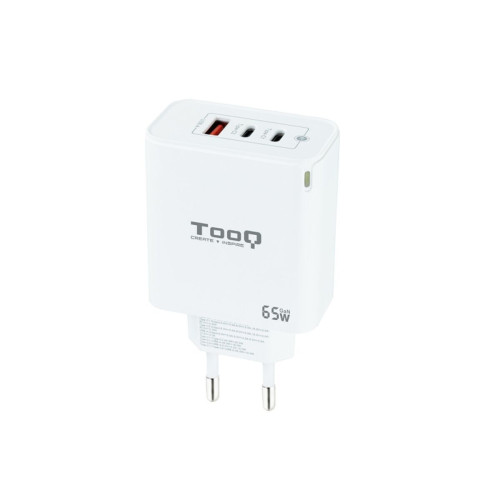 Stenová nabíjačka TooQ TQWC-GANQC2PD65WT Biela 65 W