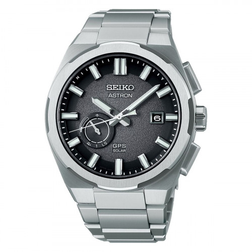 Pánske hodinky Seiko ASTRON Mod. SOLAR GPS Striebristý