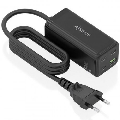 Stenová nabíjačka Aisens GAN Čierna 100 W