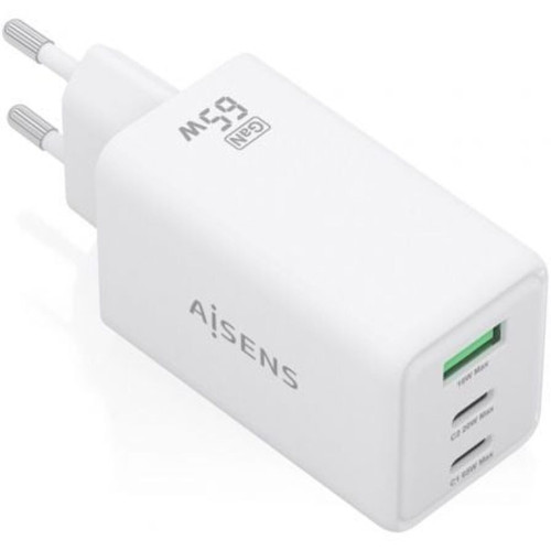 Stenová nabíjačka Aisens ASCH-65W3P072-W Biela 65 W