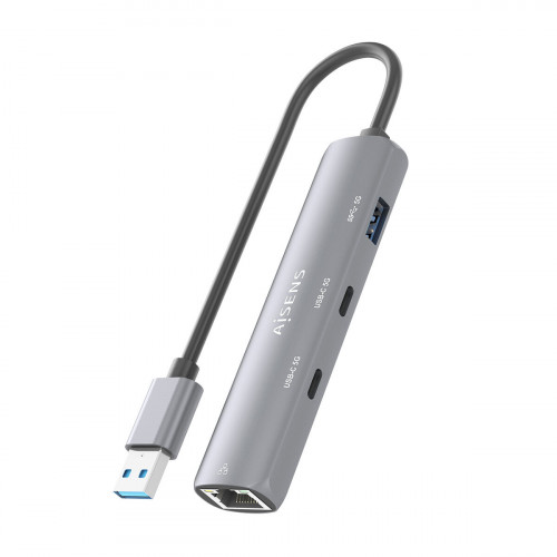 USB rozbočovač Aisens ASUC-4P036-GR Sivá