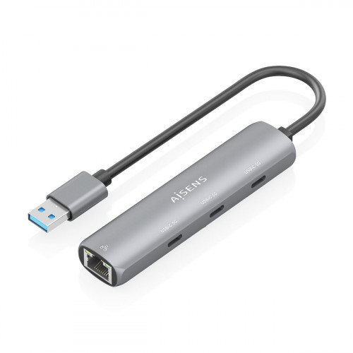 USB rozbočovač Aisens ASUC-4P037-GR Sivá
