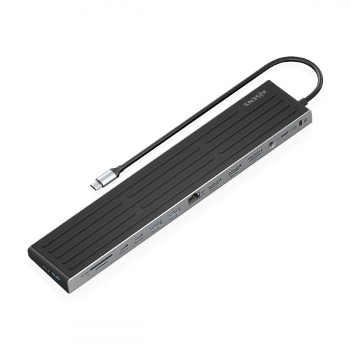 USB rozbočovač Aisens ASUC-13P042-GR Sivá