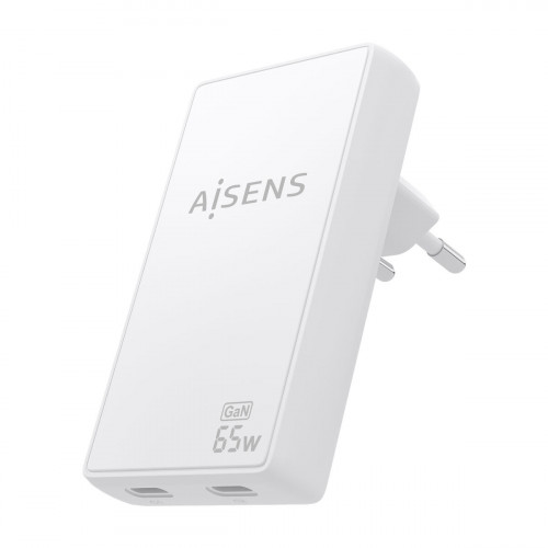 Stenová nabíjačka Aisens ASCH-65W2P077-W Biela 65 W