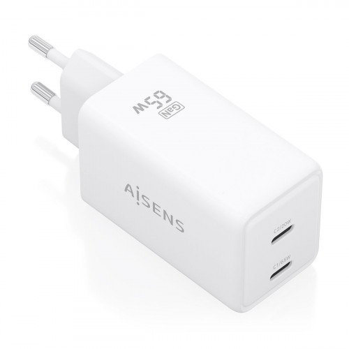 Stenová nabíjačka Aisens ASCH-65W2P078-W Biela 65 W