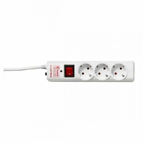 Schuko zásuvka s tromi výstupmi s vypínačom Salicru 680BA000001 (1,5 m)