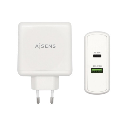 Nabíjačka USB Stena Aisens ASCH-2PD30QC-W 48 W Biela