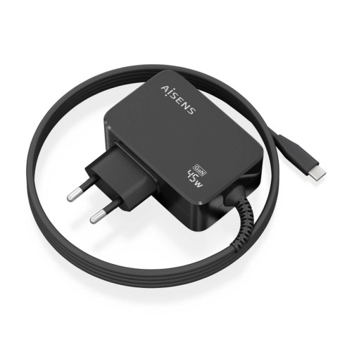 Stenová nabíjačka Aisens ASCH-1PD45WL032-BK Čierna Viacfarebná 45 W