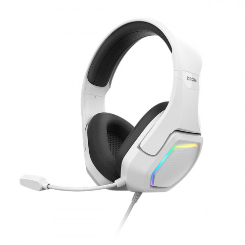 Bluetooth Slúchadlá s Čelenkou Krom KOPA 7,1 VIRTUAL Biela