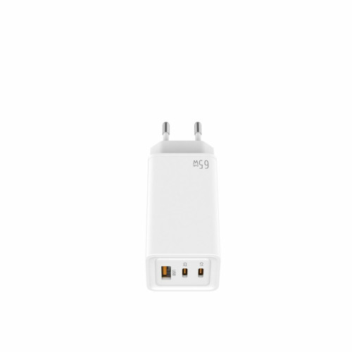 Stenová nabíjačka LEOTEC 65W GaN 2 USB-C PD Biela 65 W