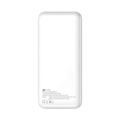 Powerbank LEOTEC LEPOW20W22W Biela 20000 mAh