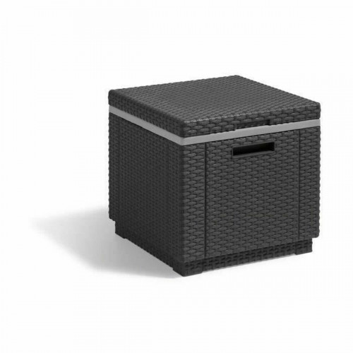 Postranný stolík Allibert by KETER Ice Cube graphite 42 x 42 x 41 cm Sivá