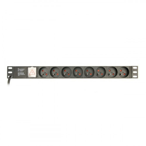 Predlžovací Kábel 19" 8 Zásuviek Schuko s Vypínačom GEMBIRD EG-PDU-014-FC14 (3 m)