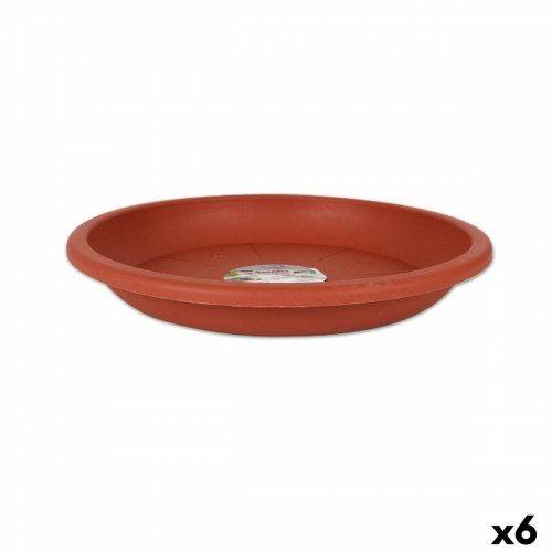 Miska pod kvetináč Dem Squares Gaštanová 28 cm (6 kusov)