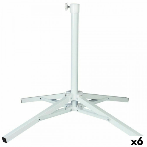 Podstavec pre slnečník Aktive Biela Kov 65 x 60,5 x 65 cm (6 kusov)