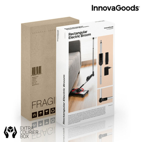 Obdĺžniková Elektrická Metla InnovaGoods 7,2 V 700 mAh Čierno-sivá Obdĺžniková Elektrická Metla InnovaGoods 7,2 V 700 mAh Čierno-sivá