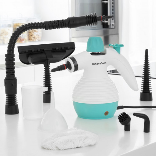 Multifunkčný ručný parný čistič s príslušenstvom 9 v 1 Steany InnovaGoods 0,35 L 3 Bar 1000W Multifunkčný ručný parný čistič s príslušenstvom 9 v 1 Steany InnovaGoods 0,35 L 3 Bar 1000W