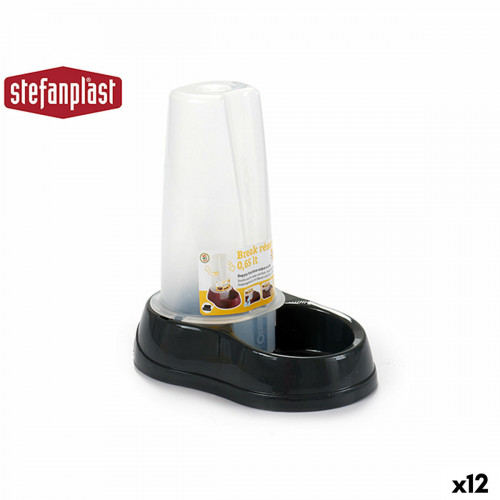 Misky pre domáce zvieratá Stefanplast 04092 Transparentná Tmavo-sivá Plastické 650 ml 12 x 19,5 x 19 cm (12 kusov)